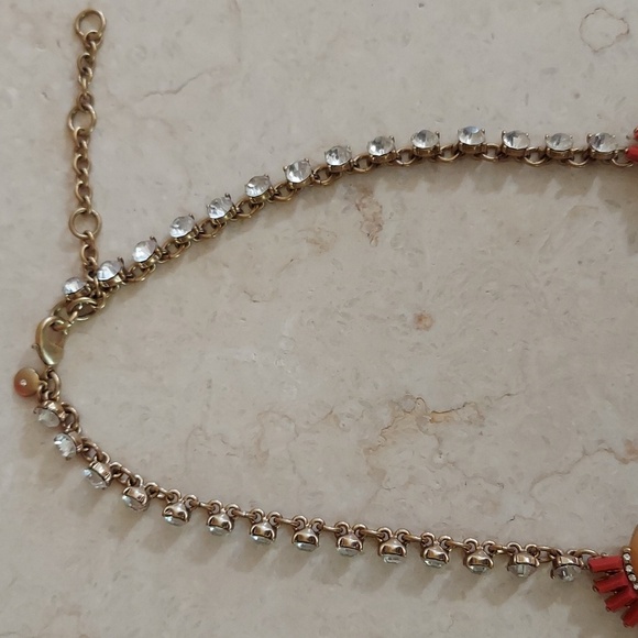 J. Crew Pink and Blush Art Deco Necklace with Rhinestones 20 Inches in Length - Picture 8 of 16